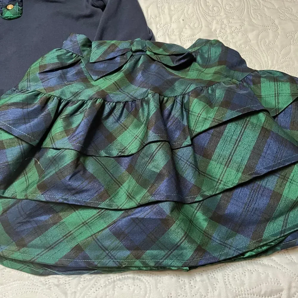 Gymboree Holiday Plaid Shirt and Skirt Outfit Size 8